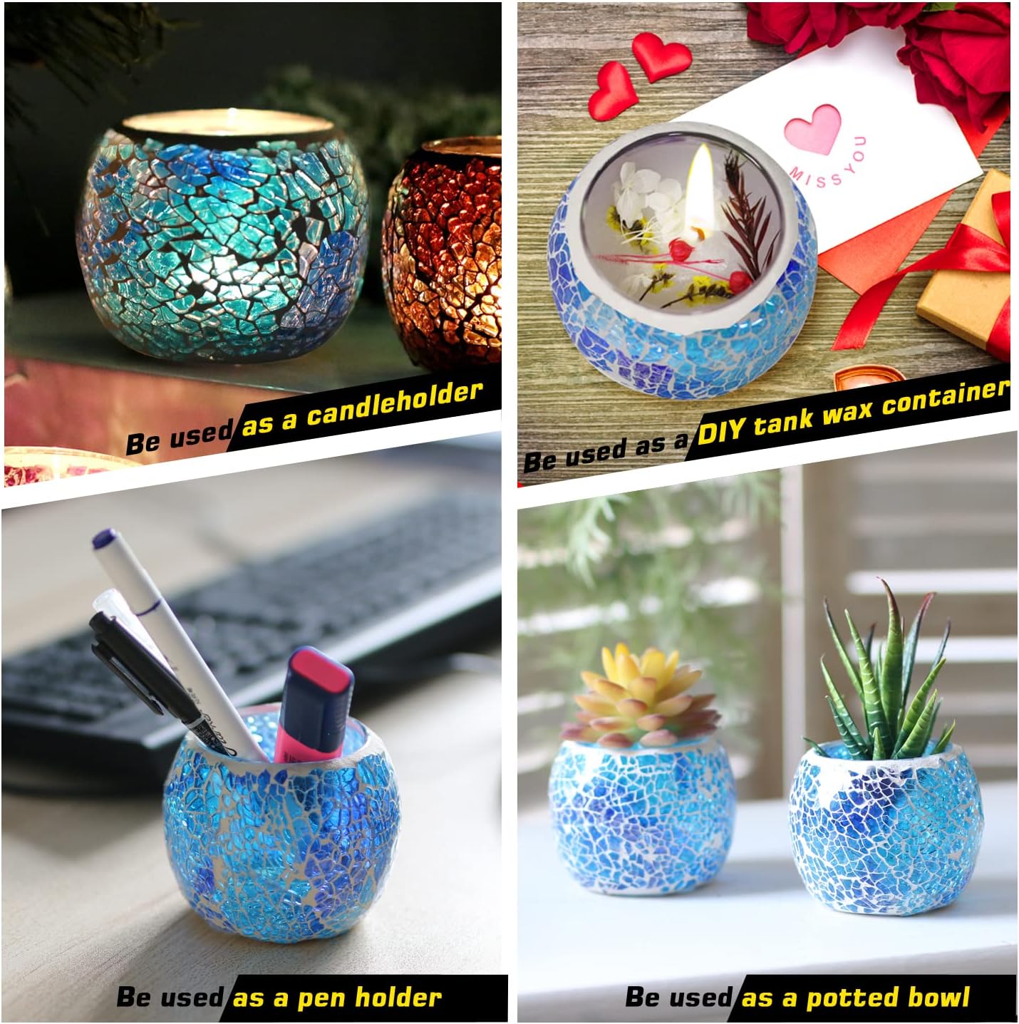 ZHAOHAI Mosaic Candle Holder