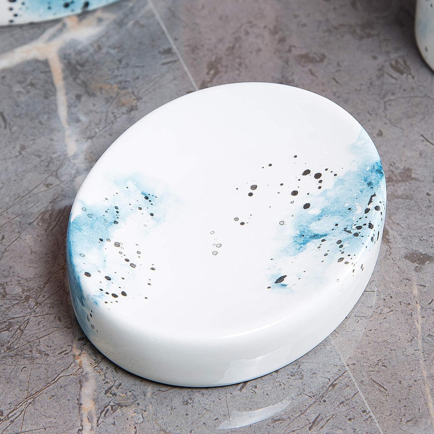 BASDHE Ceramic 4-Piece Bathroom Accessory Set