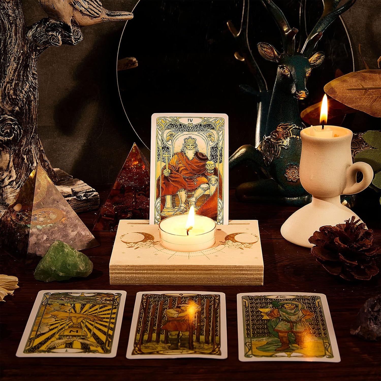 Wooden Tarot Card Stand Delta