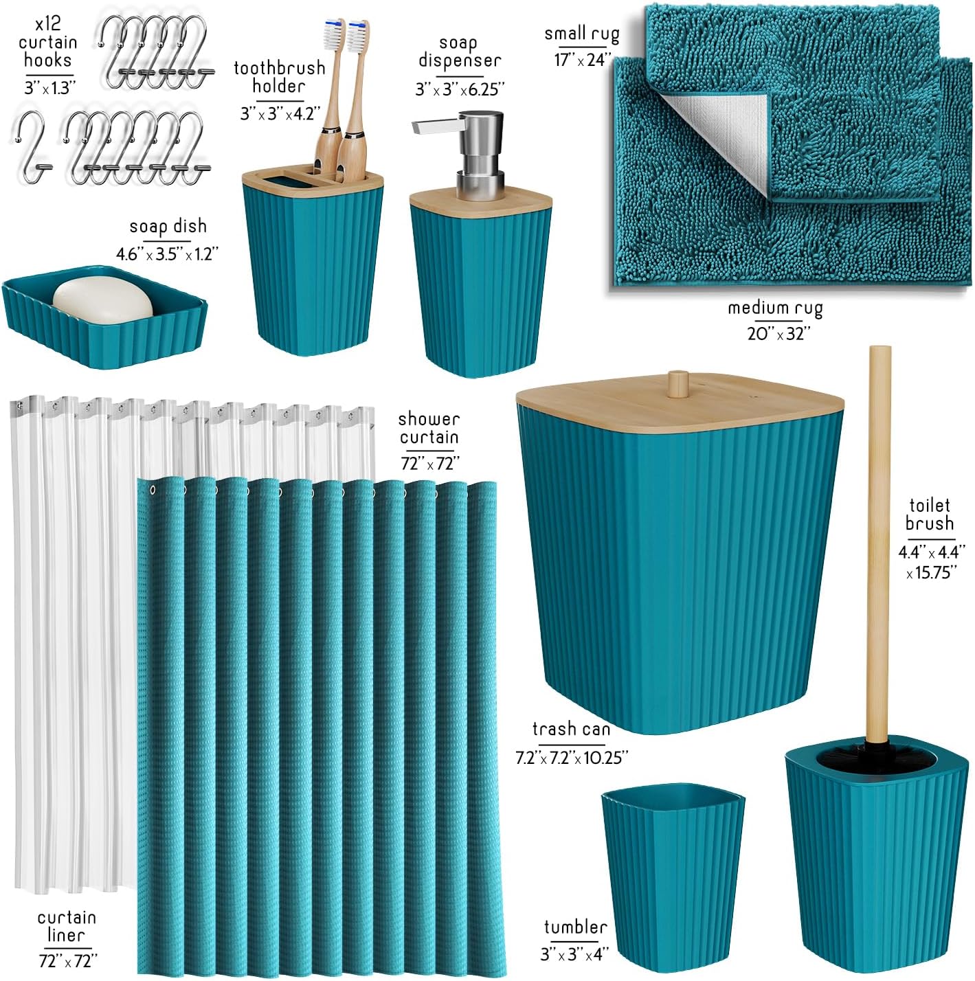 Hearth Harbor Sodium Green 22-Piece Bathroom Set