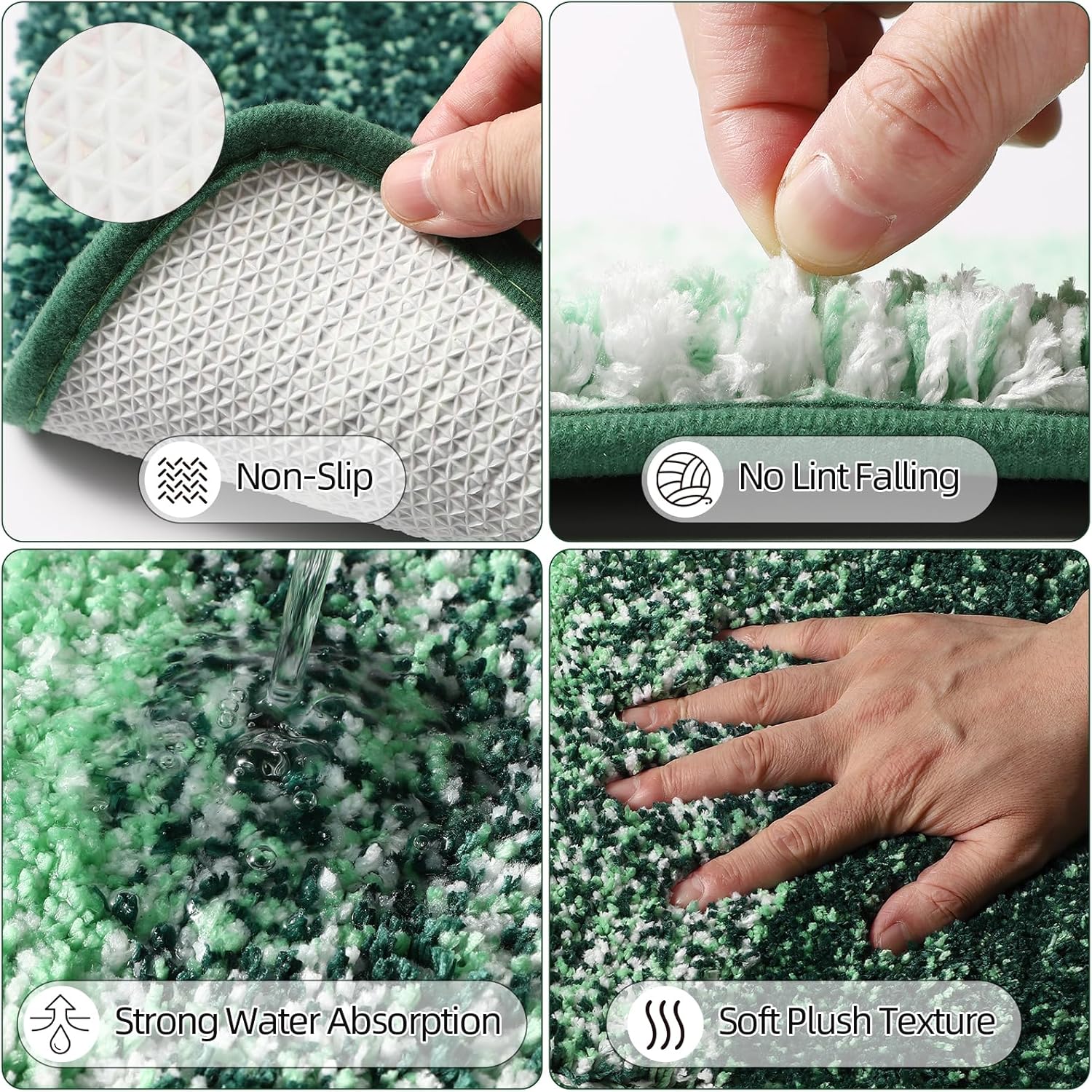 32PCS Dark Green Bathroom Accessories Set for Modern Home