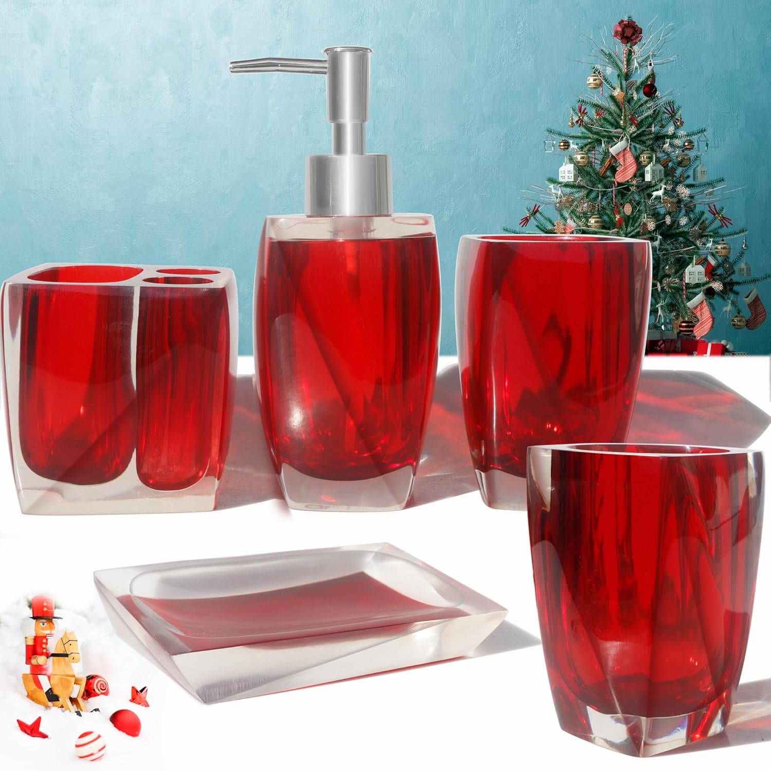 5 Piece Bathroom Accessory Set