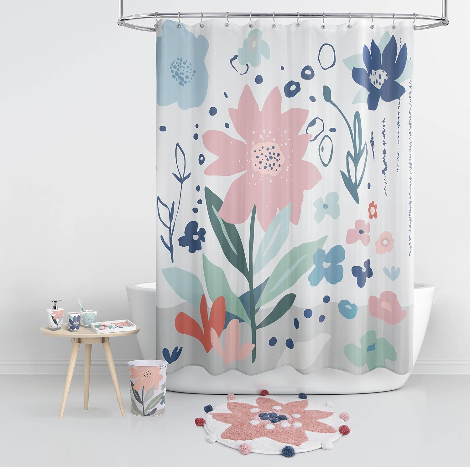 Allure Home Creation Summer 4-Piece Flora Bath Set