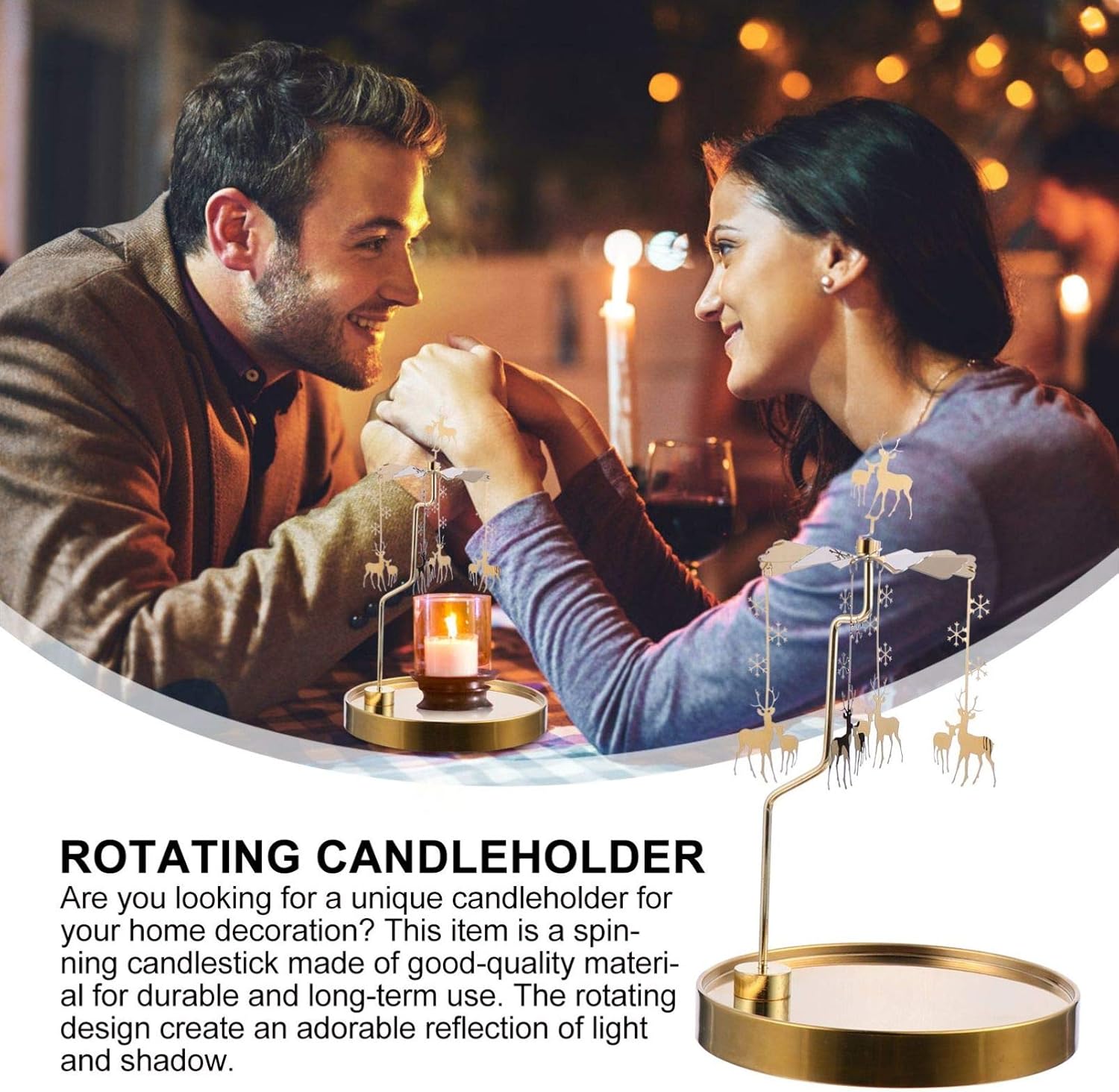 Beaupretty Metal Tealight Candle Spinner