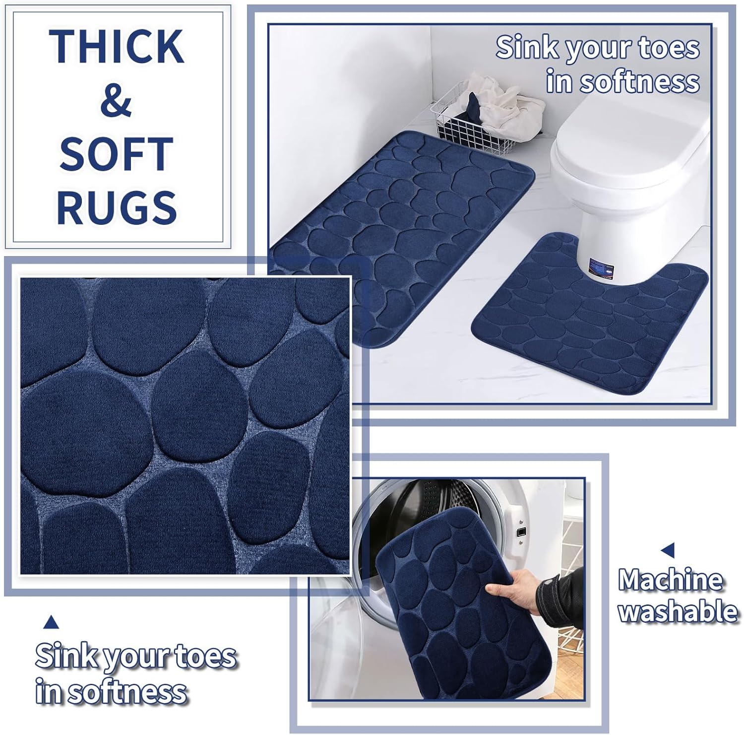XLHOMO 26-Piece Blue Bathroom Set with Everything You Need