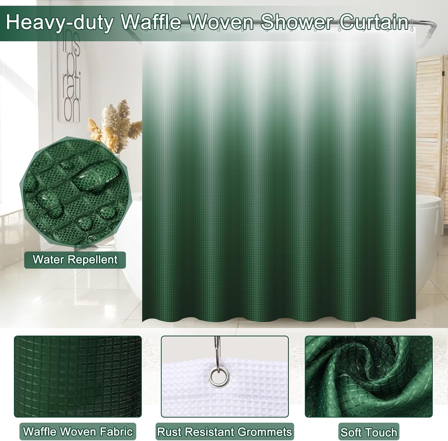 32PCS Dark Green Bathroom Accessories Set for Modern Home