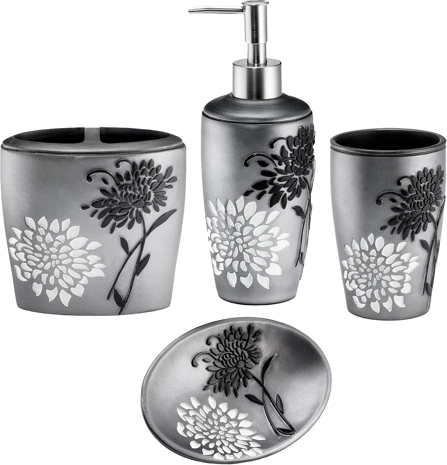 Elegant 4-Piece Bath Accessories Set Modern Design for Your