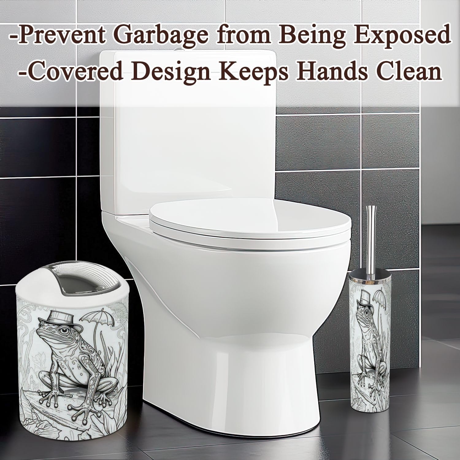 Bath Decor Set 6 Piece for Home Organization