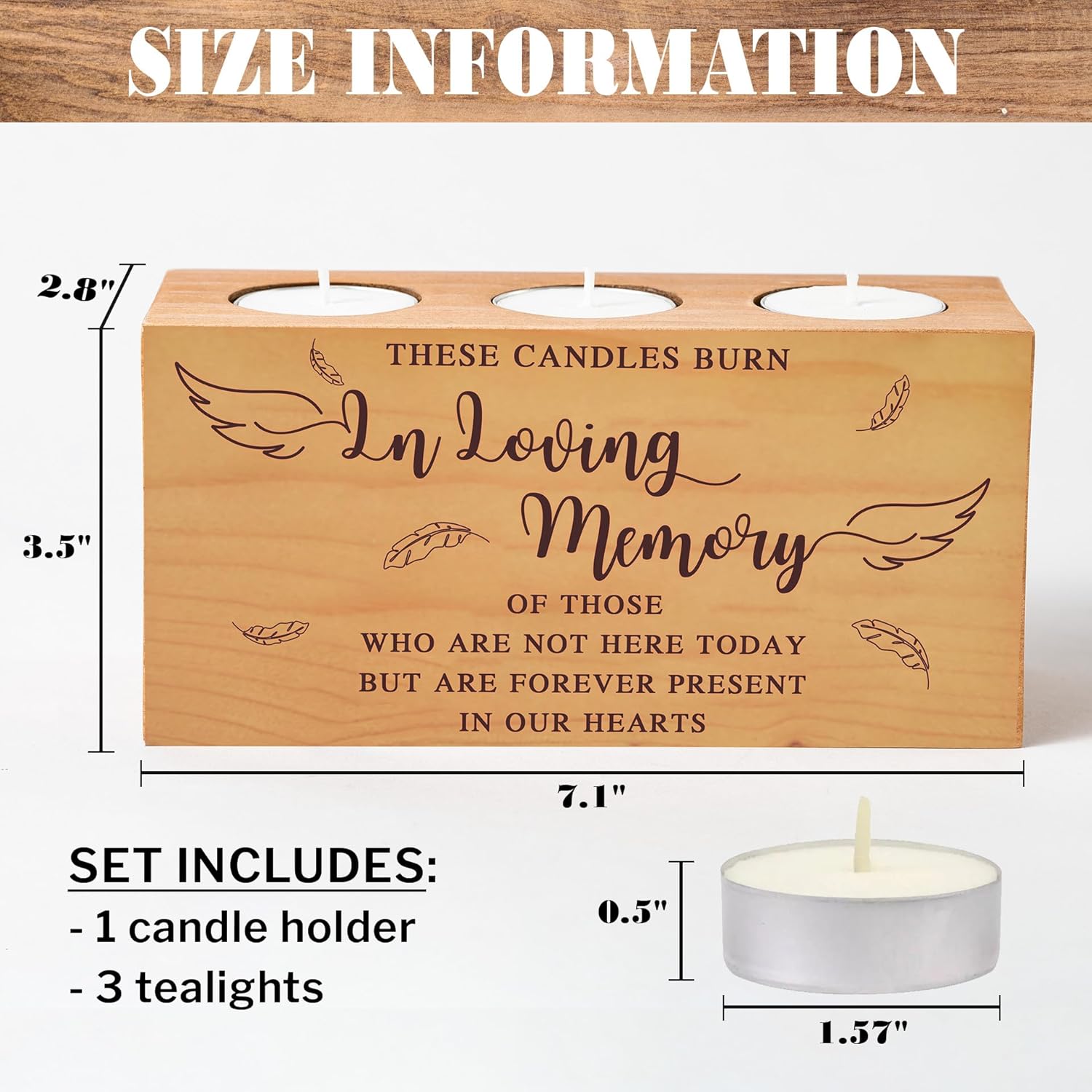 Personalized Memorial Candle Holder for Weddings Anniversaries or Reunions