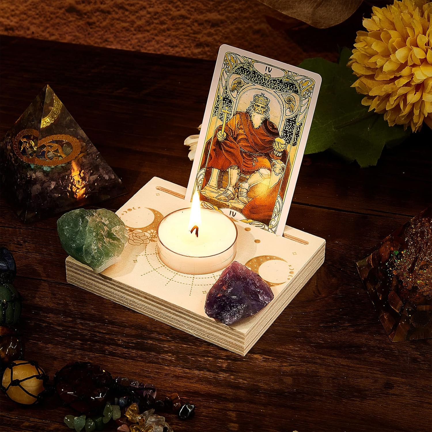 Wooden Tarot Card Stand Delta