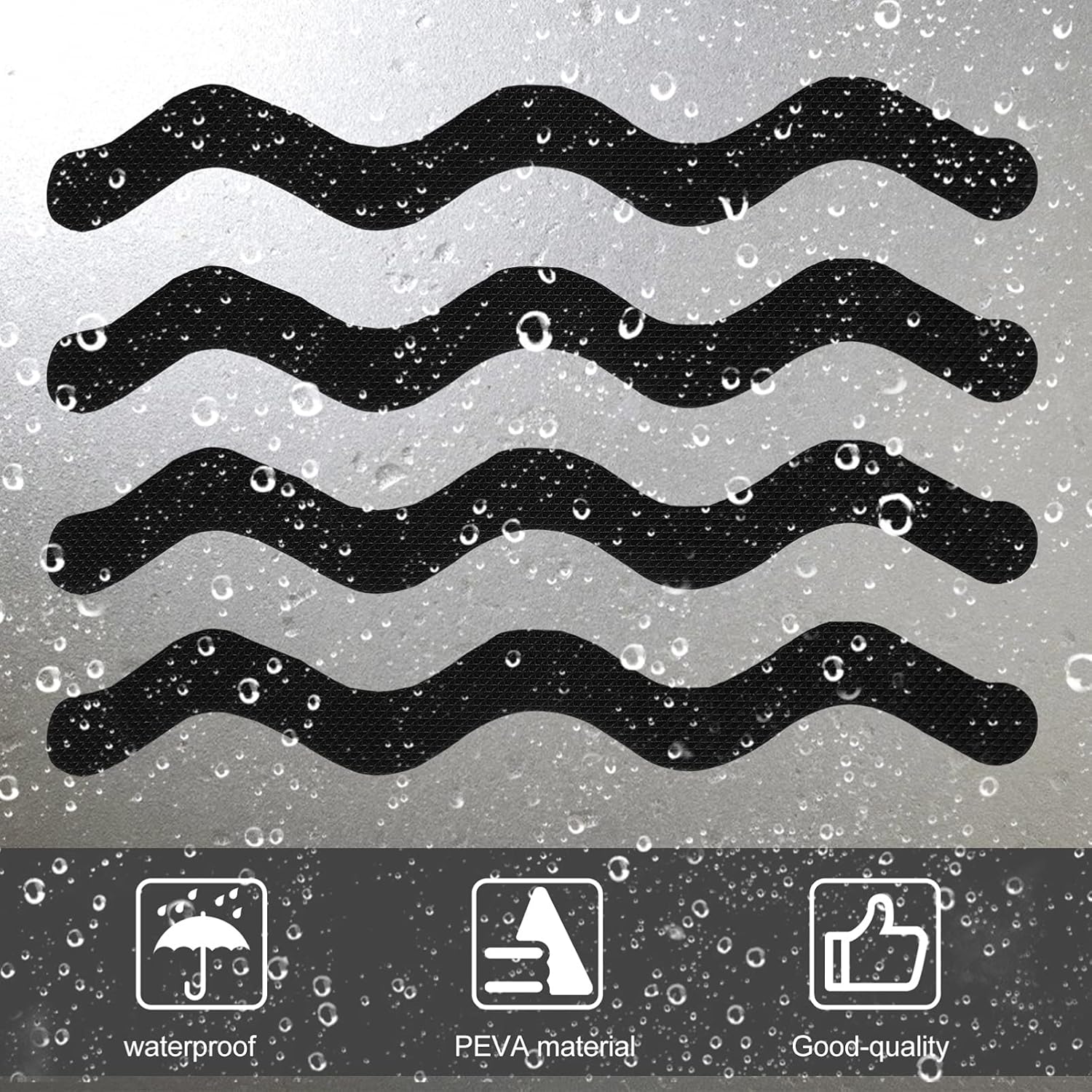 WOONEKY 24PCS Non-Slip Bath Stickers Set