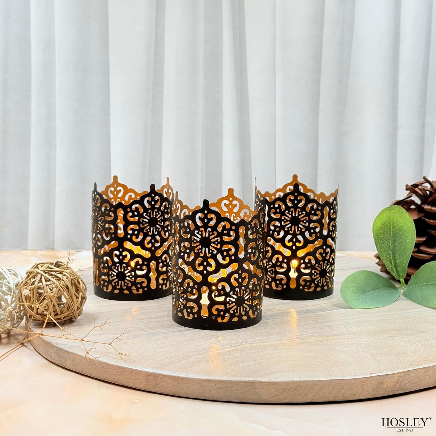 Elegant Metal Candle Holder Set