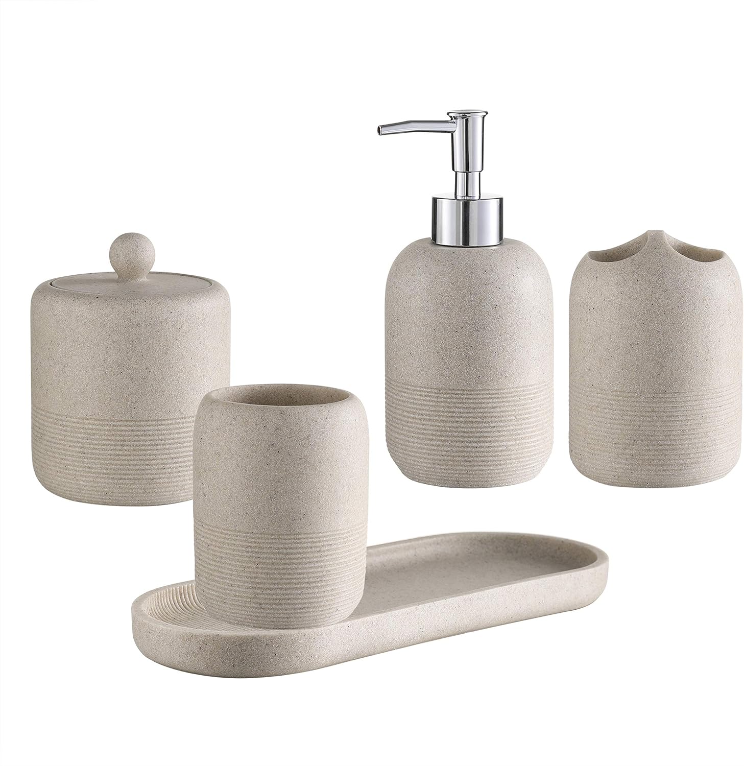 5-Piece Bathroom Set for Organization