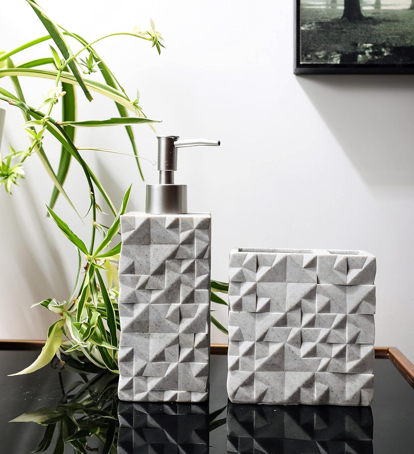 Hymmah Bathroom Accessories Set 4 Pcs Resin