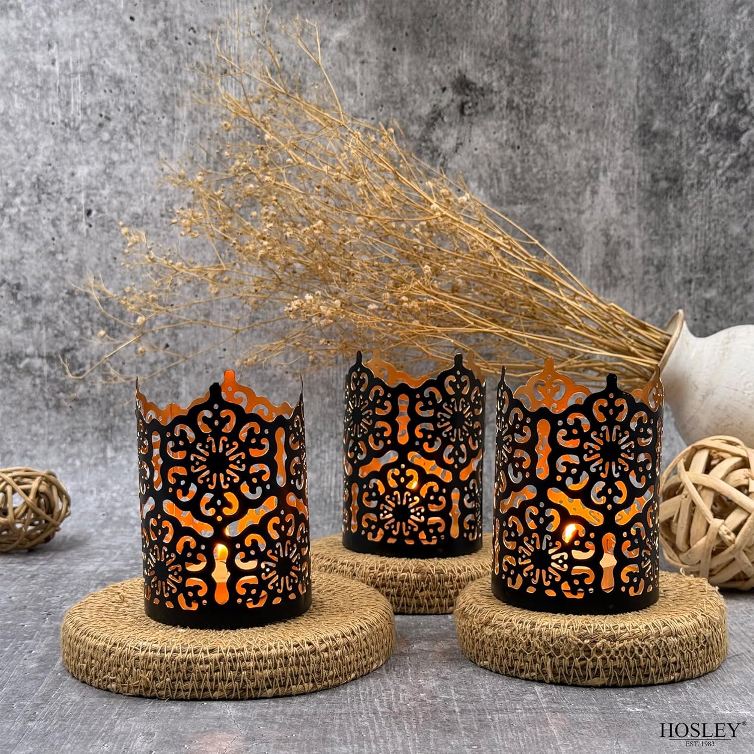 Elegant Metal Candle Holder Set
