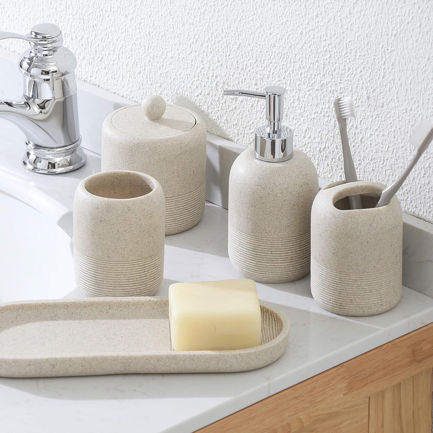 5-Piece Bathroom Set for Organization