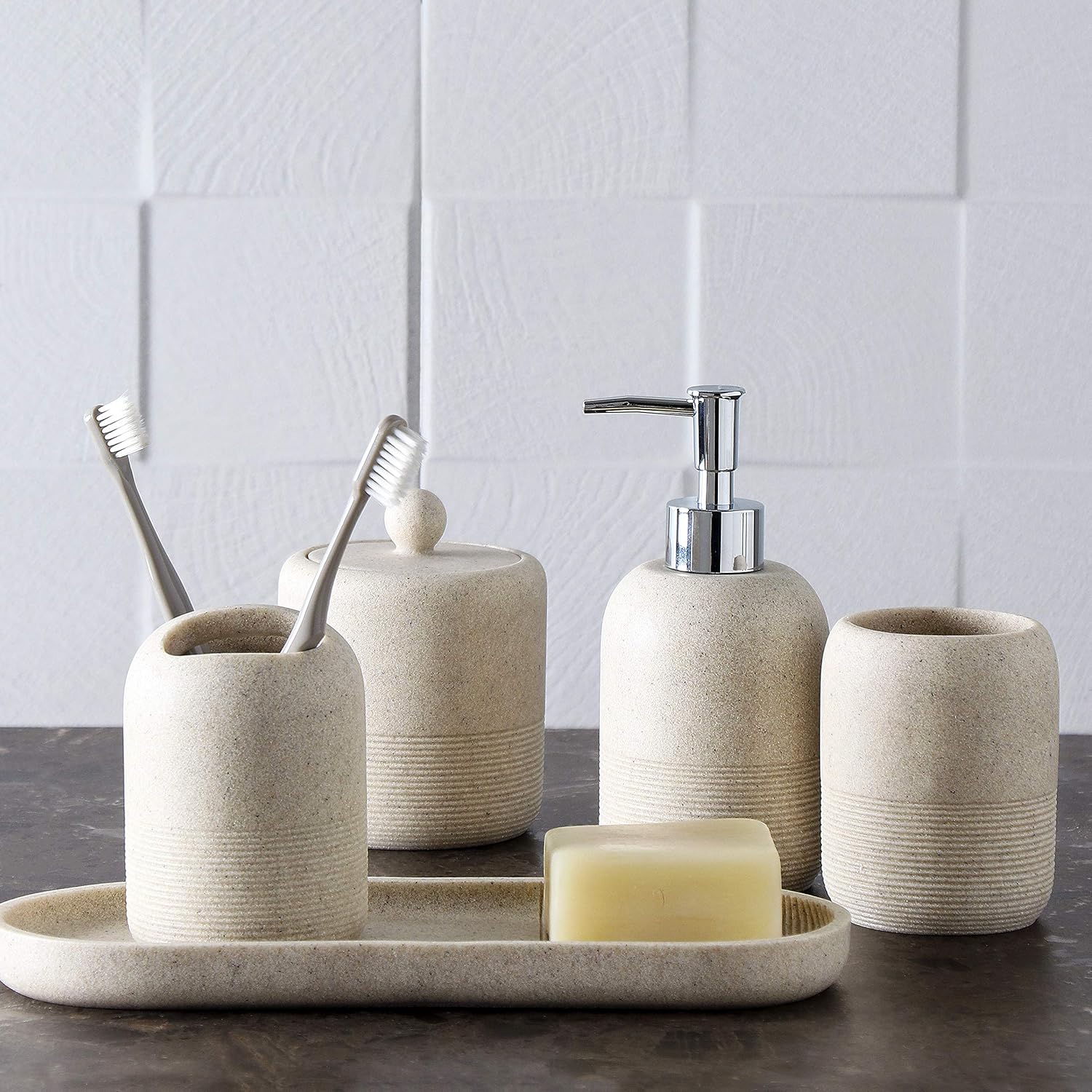 5-Piece Bathroom Set for Organization
